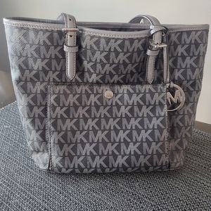 Medium sized Michael Kors logo tote. Light and dark Grey.